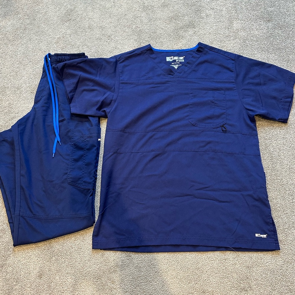 Set of Navy Grey’s Anatomy Scrubs - Men / Size Small